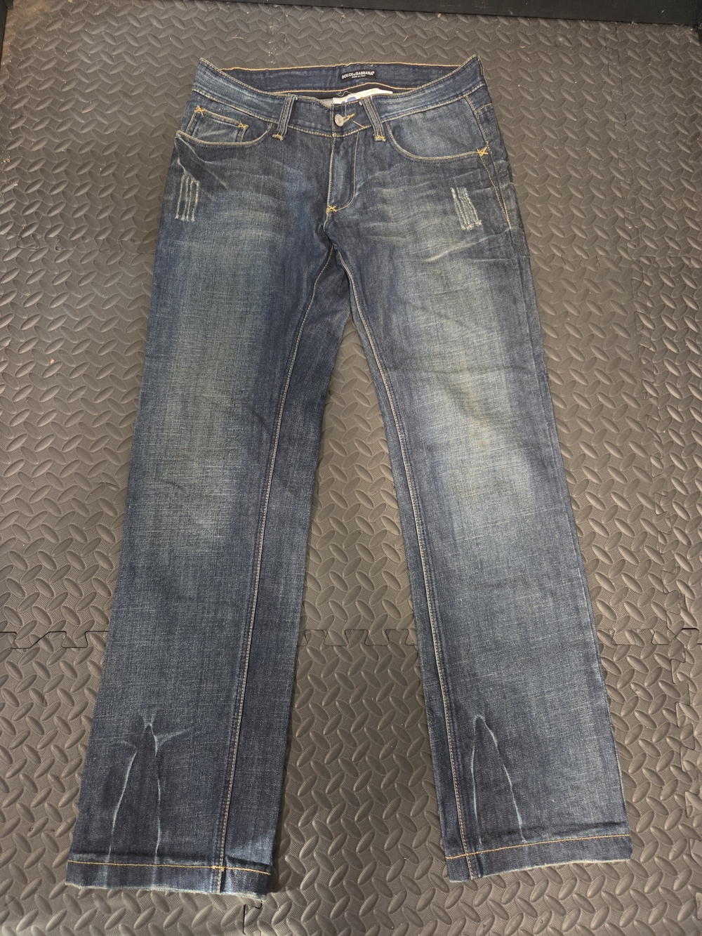 Dolce & Gabbana Men's Faded Blue Relaxed Jeans